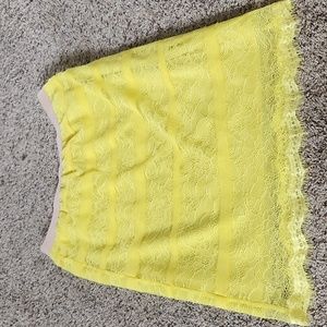 Yellow lace skirt